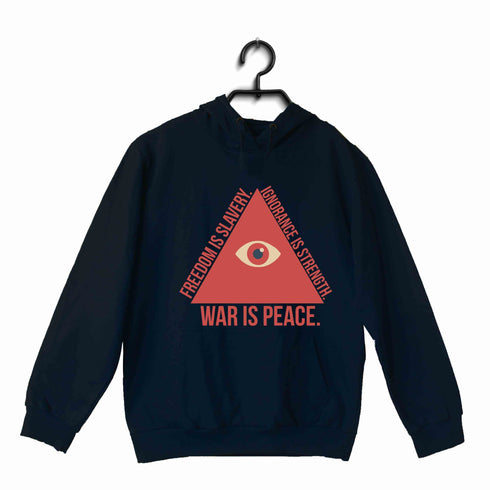George Orwell Books George Orwell WAR IS PEace. Freedom is Slavery. Ignorance is strength. Triangle Format UNISEX HOODIE Sweatshirts